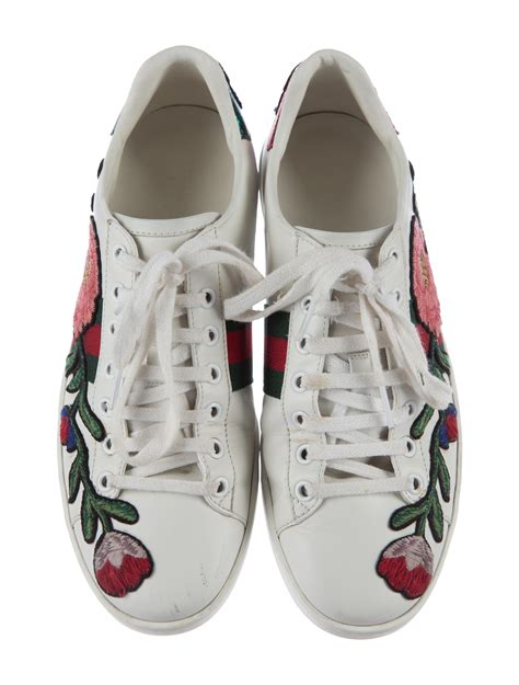 gucci shoes with strawberries|gucci ace embroidered shoes.